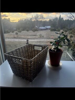 Woven Storage Basket in Natural Grey - Home Accents